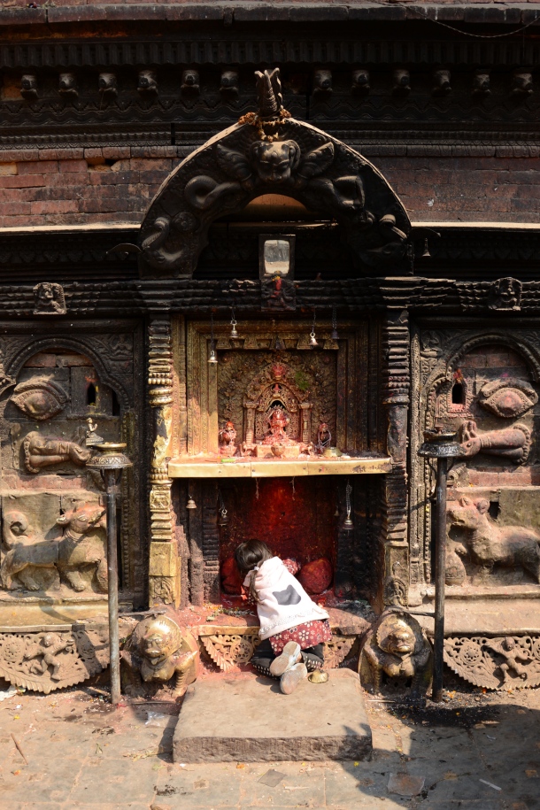 4 Bhaktapur children playing in temple